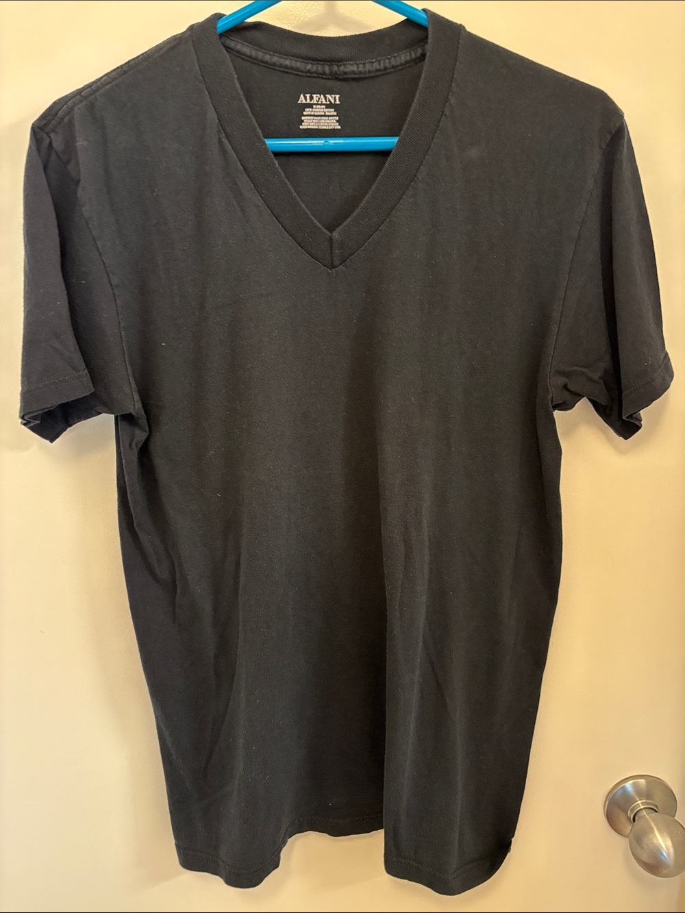 Alfani Men's Black V-Neck Short Sleeve Tee